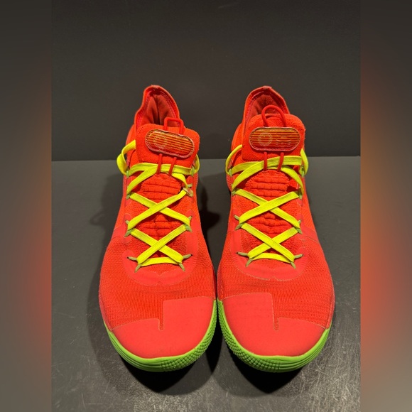 Under Armour Curry 6 Roaracle Men's Size 13 US Basketball Infrared Green Shoes - Picture 2 of 6